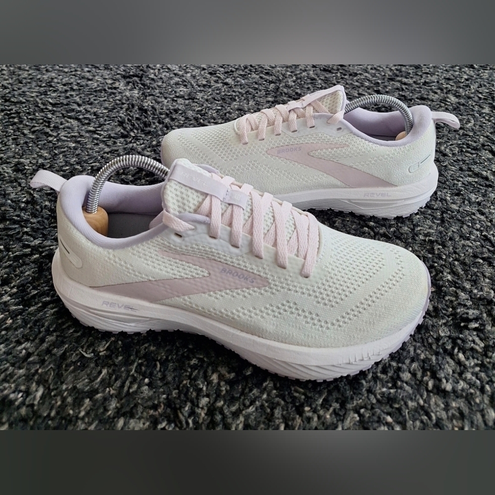 Brooks Women's Light Pink and White Running Sneakers